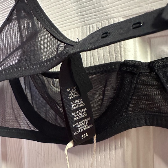 NWT Skims ultra fine mesh underwire scoop bra black onyx 32A - Picture 8 of 9